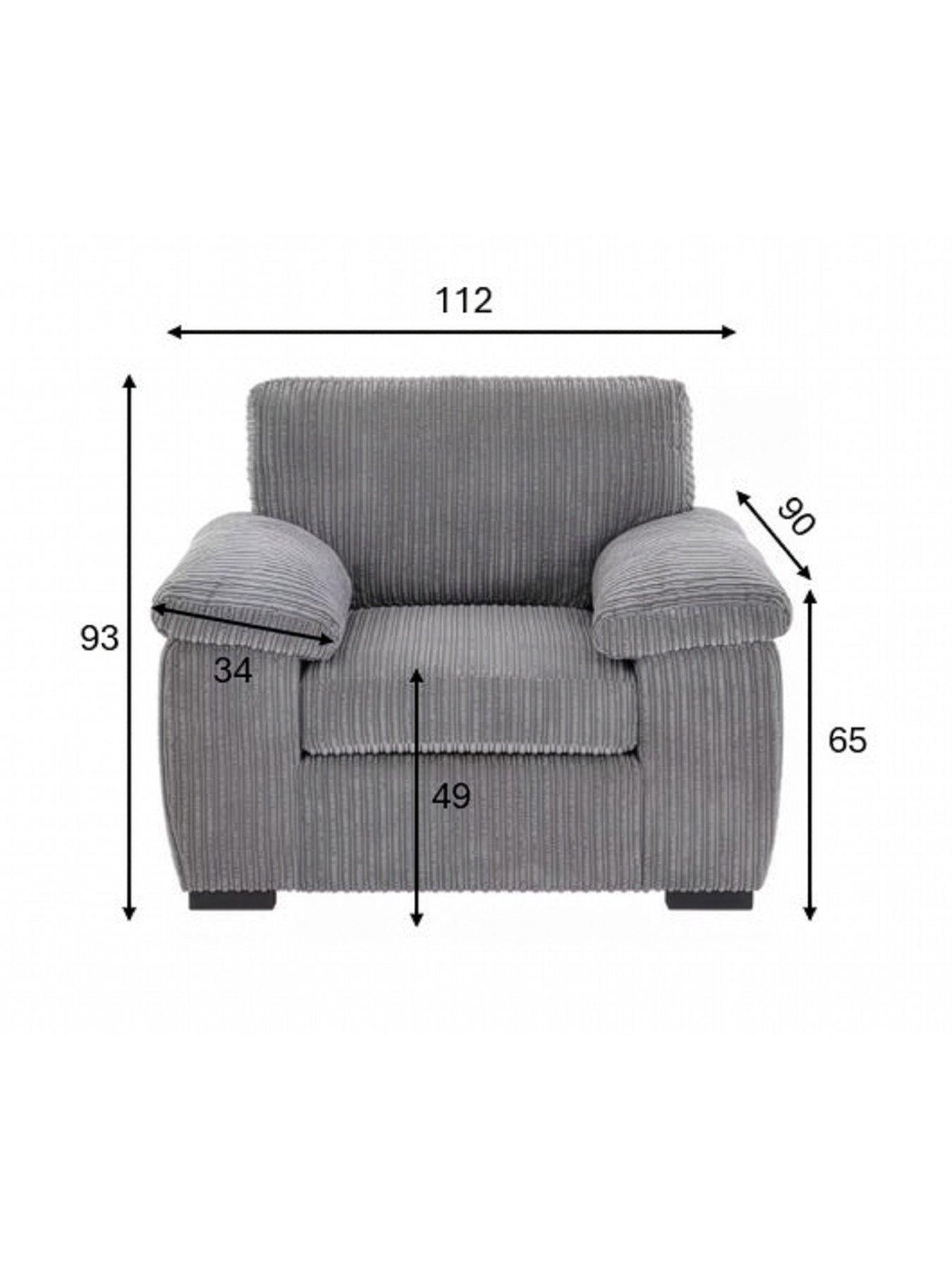 Image 6 of 7 of The Very Collection Amalfi Fabric Armchair - Charcoal - FSC&reg; Certified