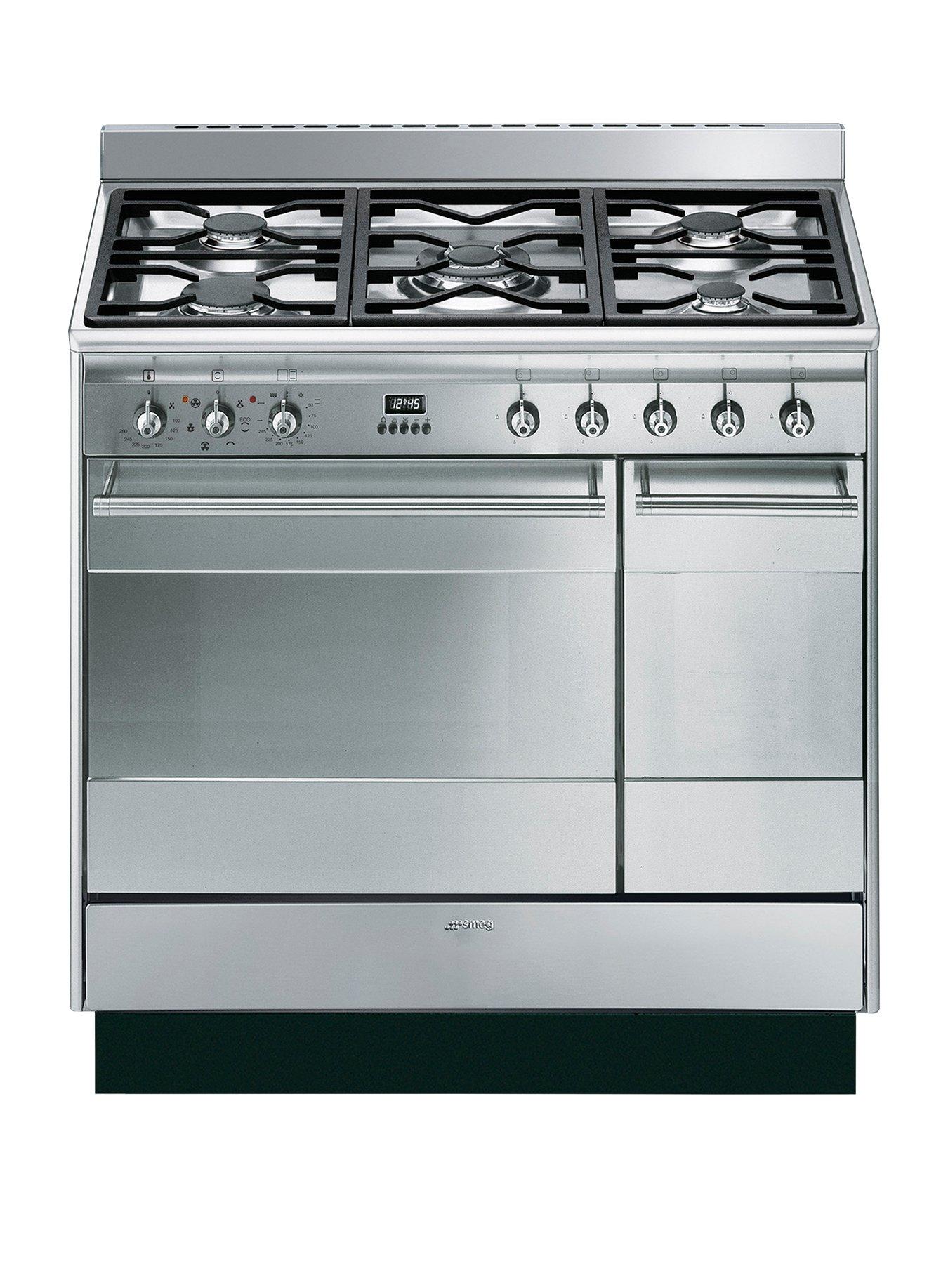 Smeg Suk92Mx9 90Cm Double Oven Dual Fuel Concert Range Cooker – Stainless Steel