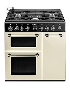 Smeg BU93P 90cm Dual Fuel Cooker - Cream