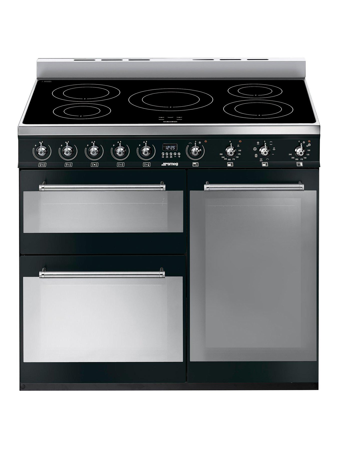 Smeg Sy93Ibl 90Cm 3-Cavity Range Cooker With Induction Hob – Black