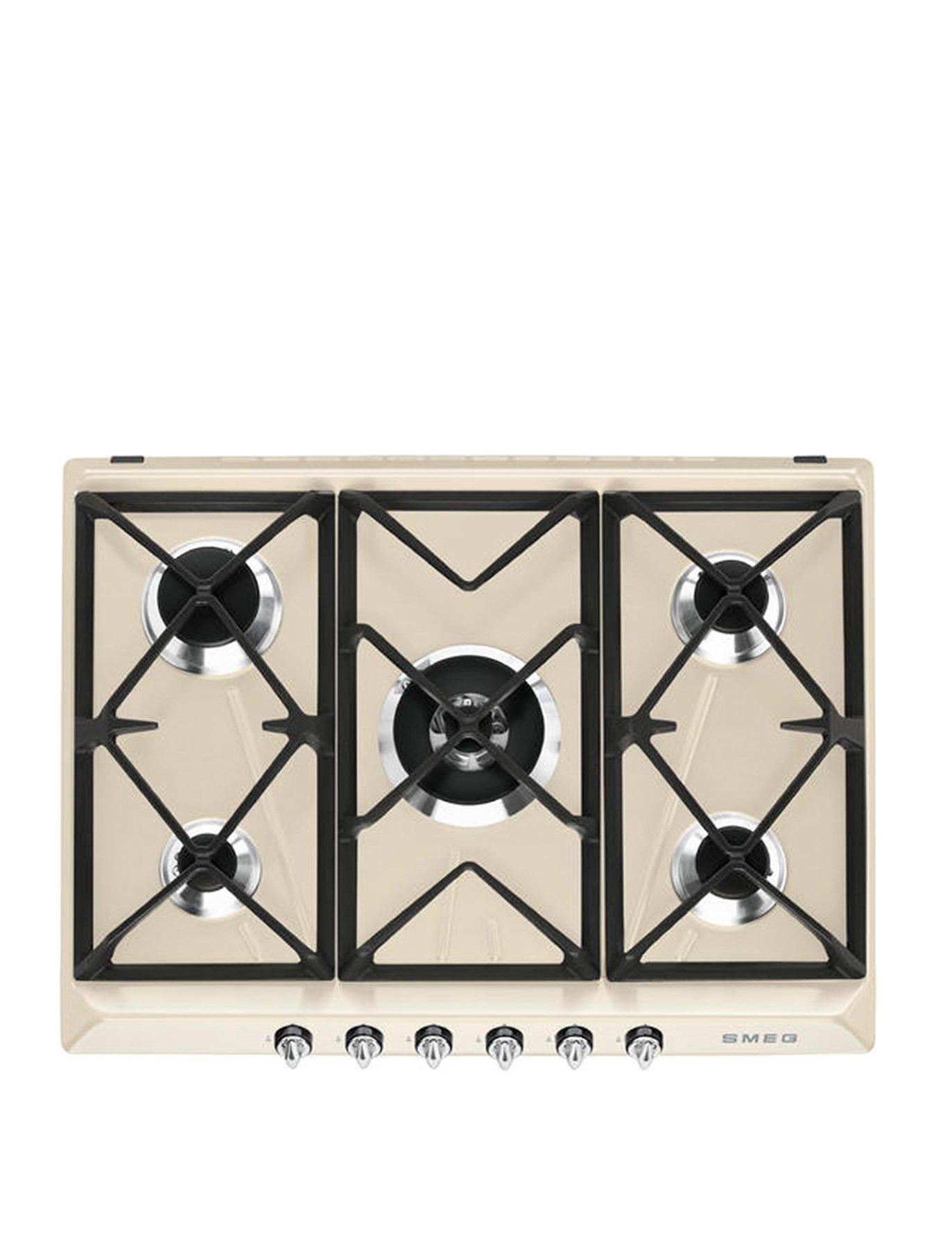 Smeg Sr975Pgh 70Cm Built-In 5-Burner Gas Hob - Cream