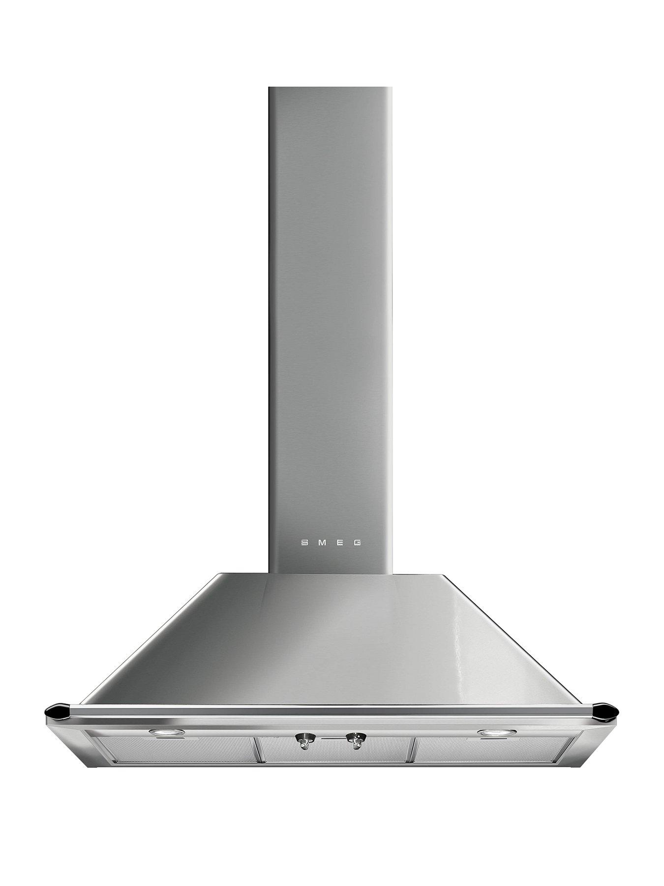 Smeg Ktr90Xe 90Cm Built-In Chimney Hood - Silver