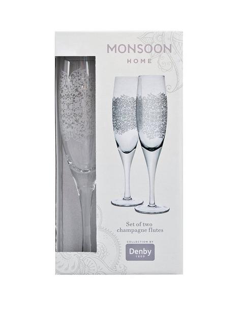 monsoon-denby-filigree-champagne-flutes-ndash-set-of-2