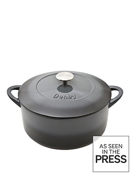 denby-halo-26cm-cast-iron-round-casserole-pot