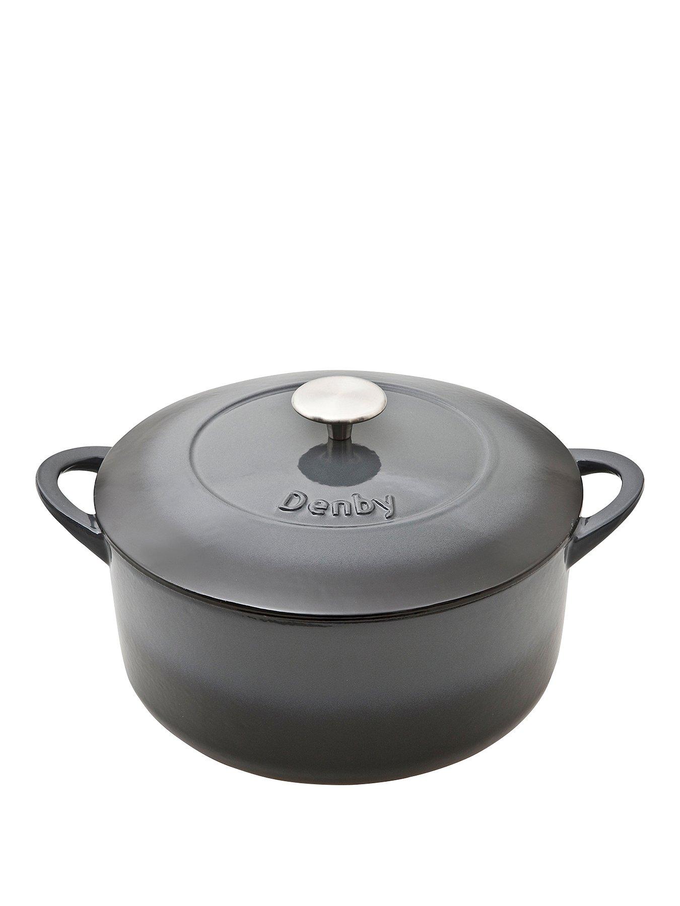 Denby Halo 26cm Cast Iron Round Casserole Pot