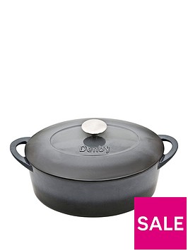 denby-halo-28cm-cast-iron-oval-casserole-pot