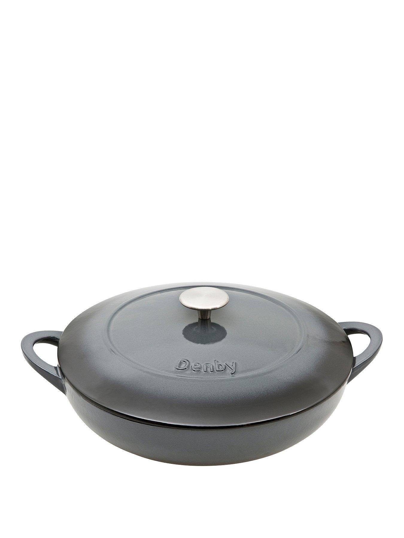 Denby Halo 30cm Cast Iron Shallow Casserole Pot
