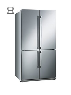 Smeg FQ60XP American Style 4-Door No Frost Fridge Freezer - Stainless Steel