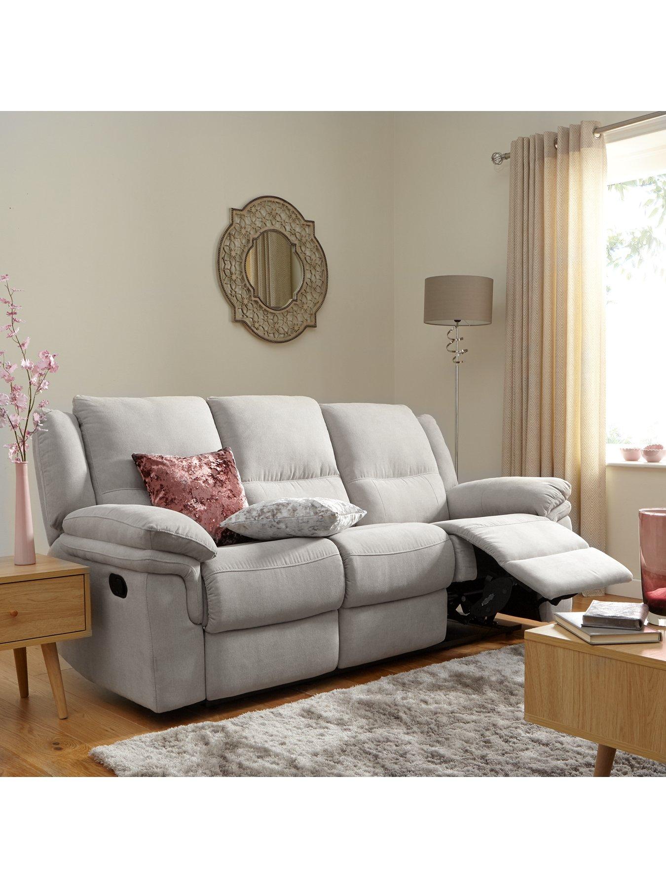 Image 1 of 5 of The Very Collection Albion Chenille 3 Seater High Back Manual Recliner Sofa - FSC&reg; Certified