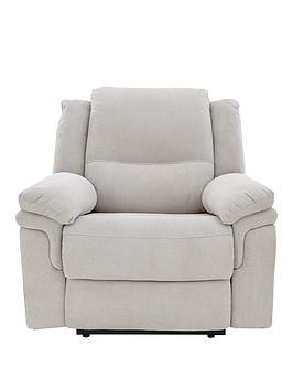 Product photograph of Albion Fabric High Back Manual Recliner Armchair from very.co.uk