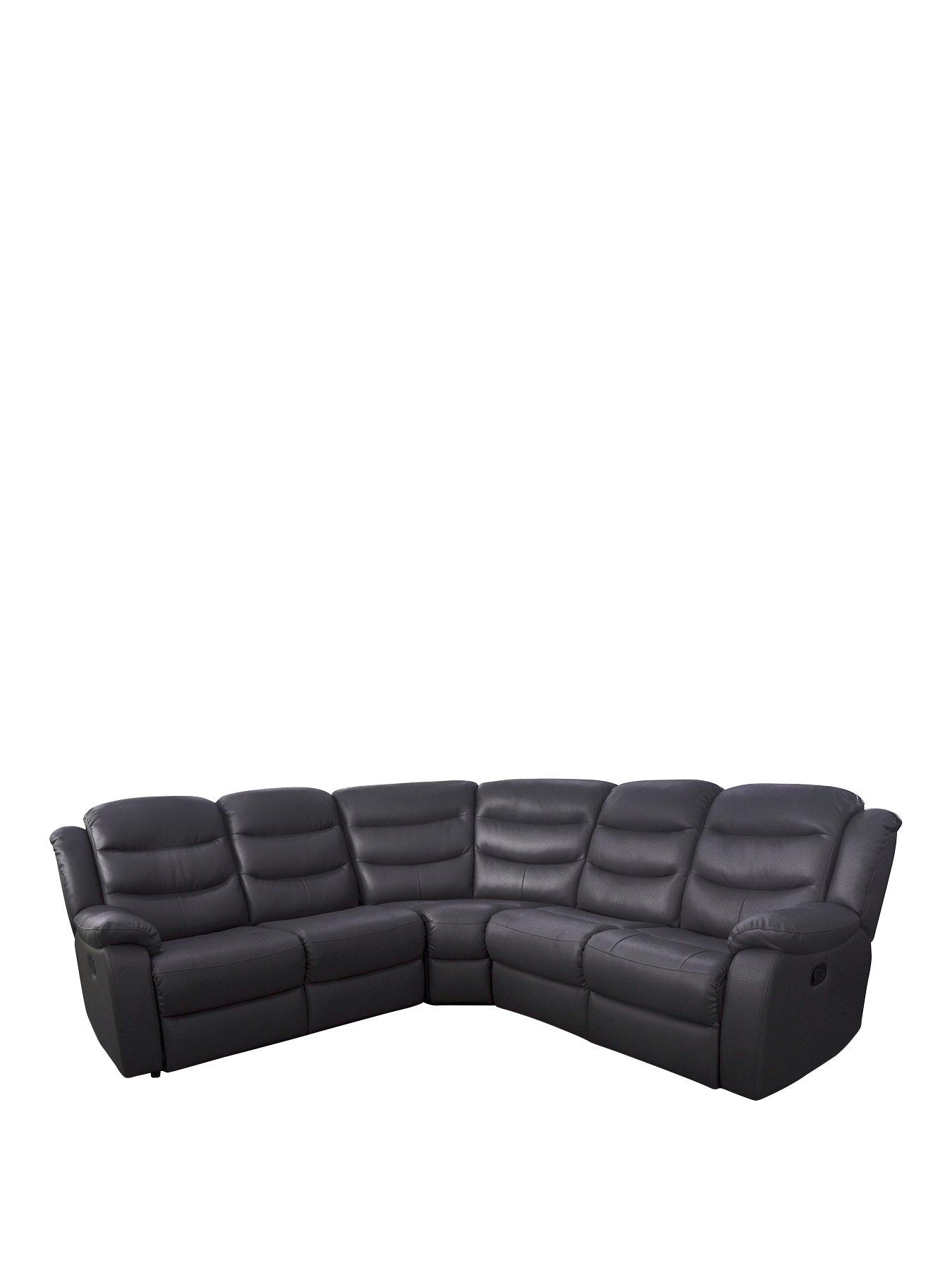 Very Home Rothbury Luxury Faux Leather High Back Manual Recliner Corner Group Sofa