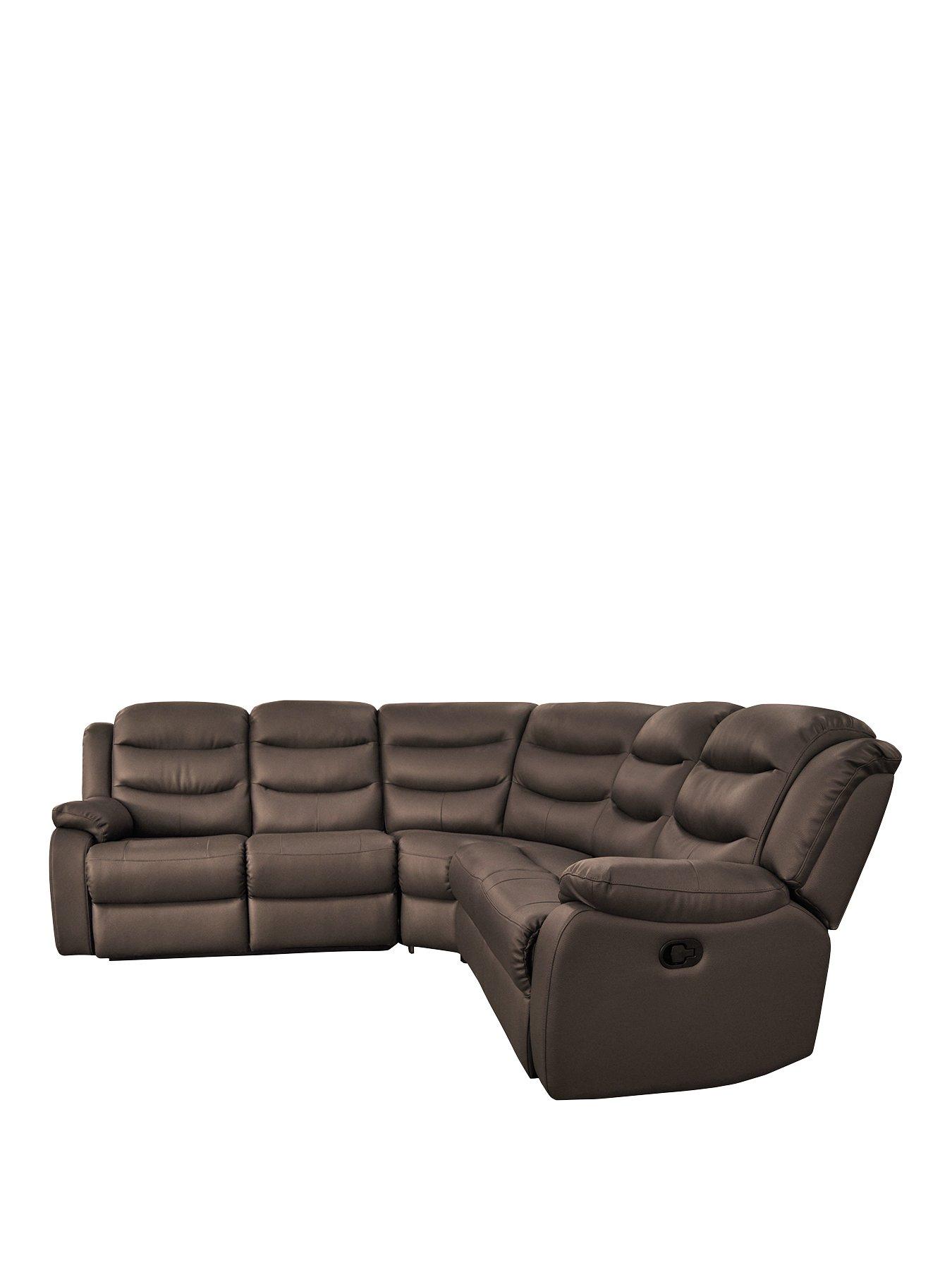 Image 2 of 4 of undefined Rothbury&nbsp;Luxury Faux&nbsp;Leather High Back Manual Recliner Corner Group Sofa