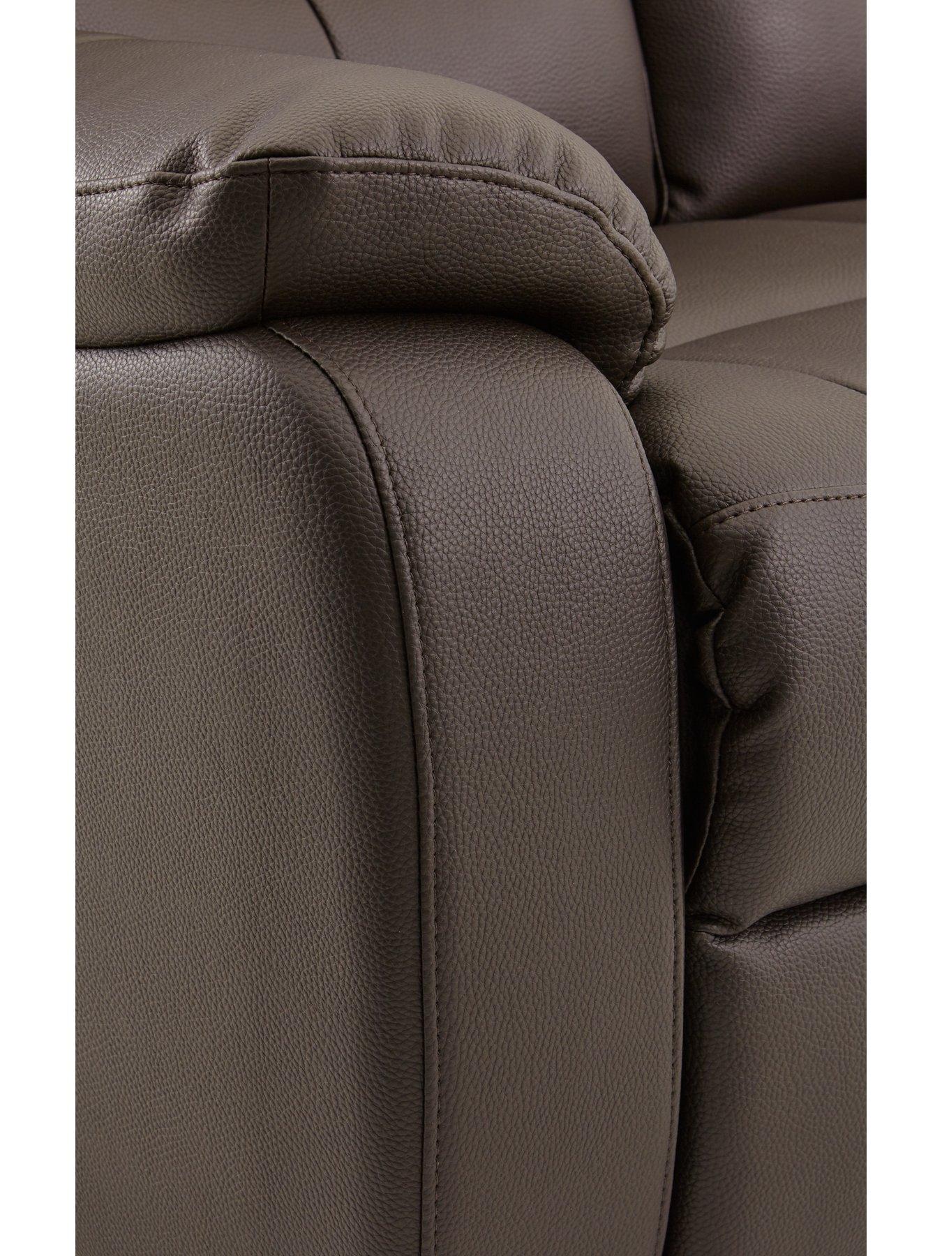 Image 3 of 4 of undefined Rothbury&nbsp;Luxury Faux&nbsp;Leather High Back Manual Recliner Corner Group Sofa