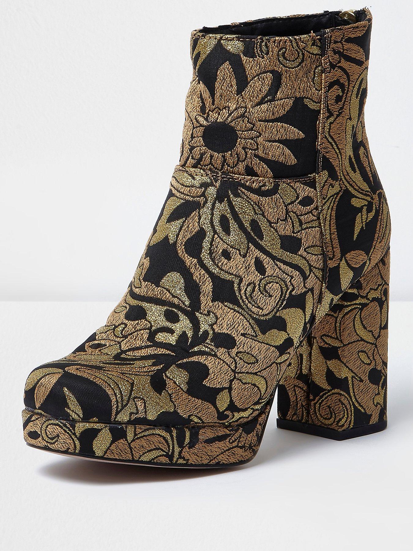 river island embroidered boots