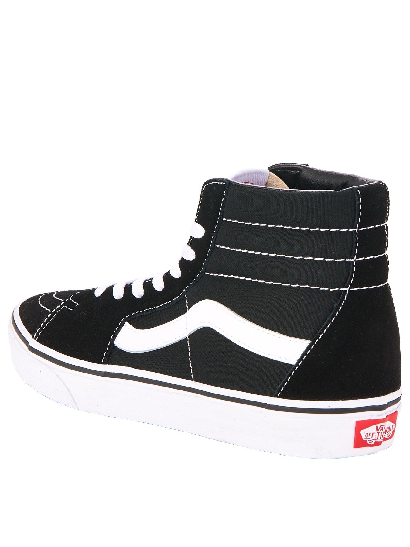 Vans high black hot sale and white