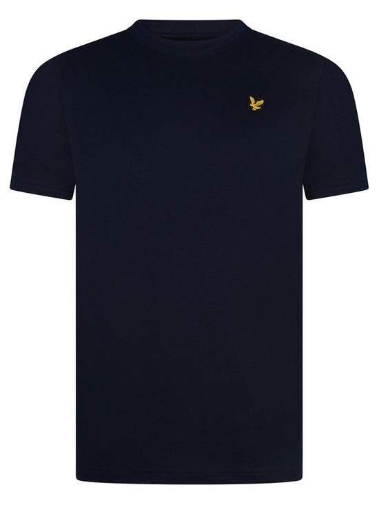 front image of lyle-scott-boys-classic-short-sleeve-t-shirt-navy