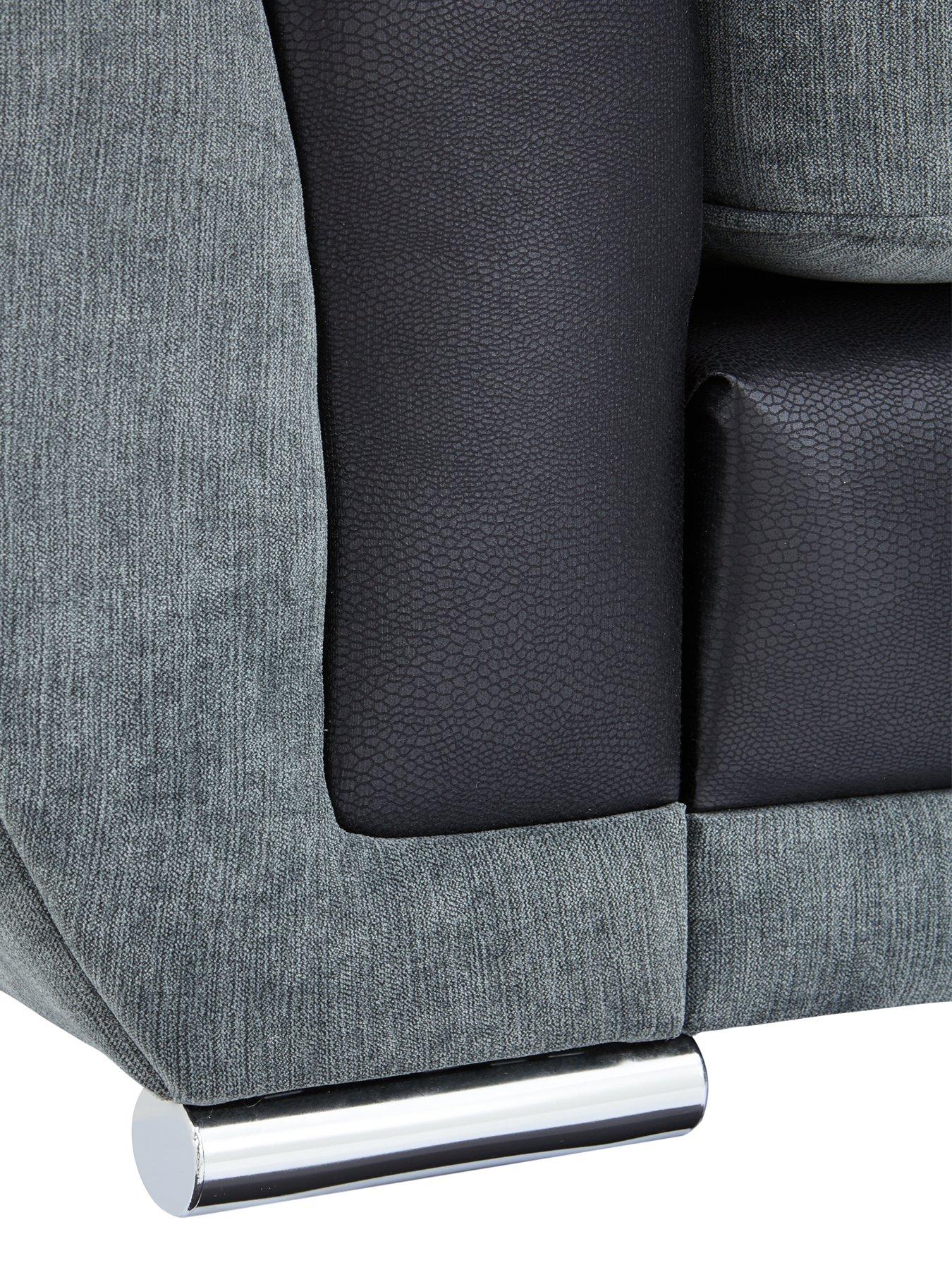 Image 3 of 5 of The Very Collection Danube Fabric/Faux Leather&nbsp;Corner Group Sofa&nbsp;- FSC&reg; Certified