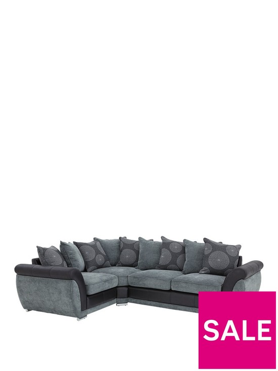 front image of danube-fabric-and-faux-leather-left-hand-corner-group-scatter-back-sofa