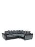  image of danube-fabric-and-fauxnbspleather-right-hand-corner-group-scatter-back-sofa