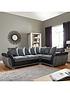  image of danube-fabric-and-fauxnbspleather-right-hand-corner-group-scatter-back-sofa