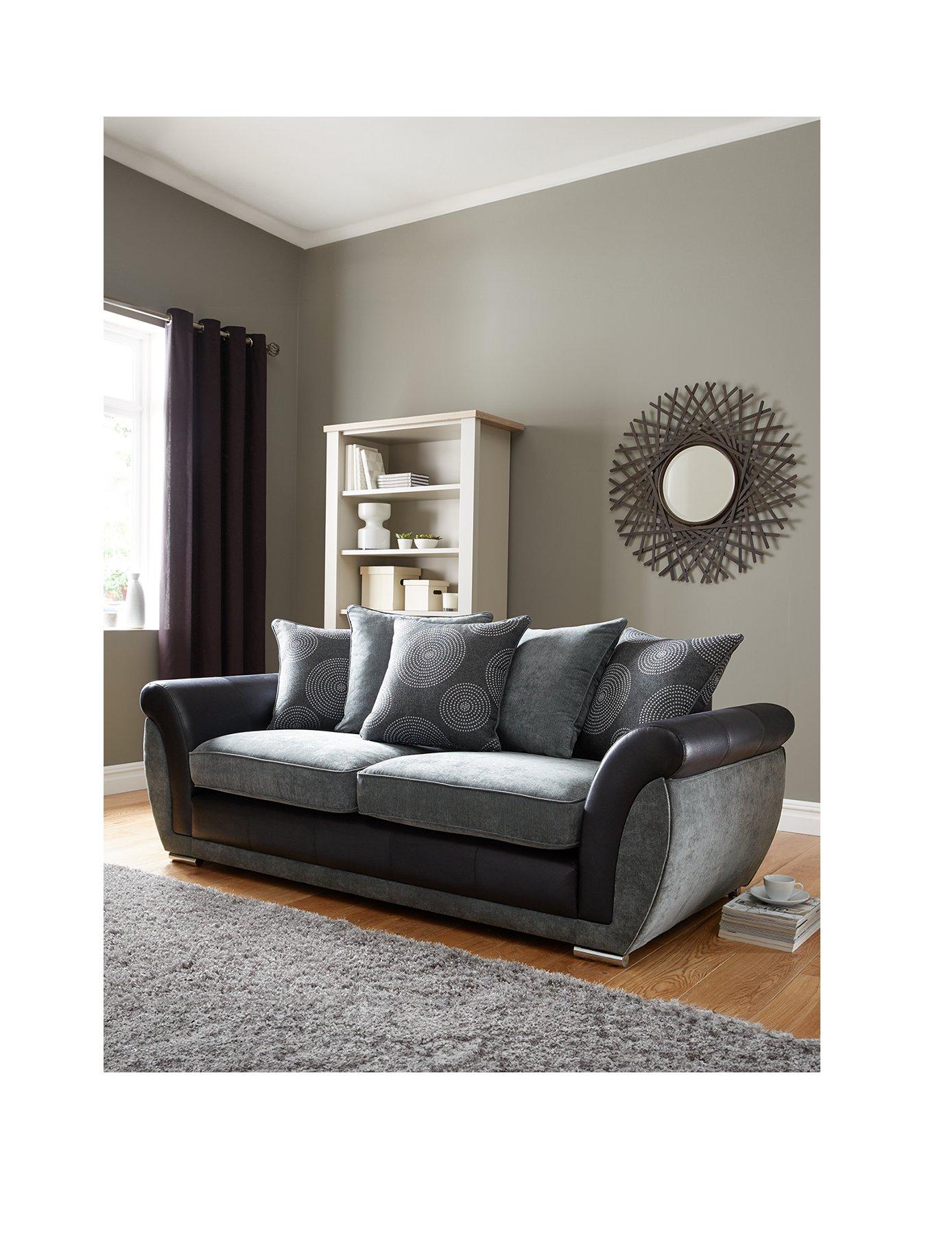 Image 2 of 5 of The Very Collection Danube Fabric/Faux Leather&nbsp;3&nbsp;Seater + 2&nbsp;Seater Sofa Set (Buy and SAVE!)&nbsp;- FSC&reg; Certified