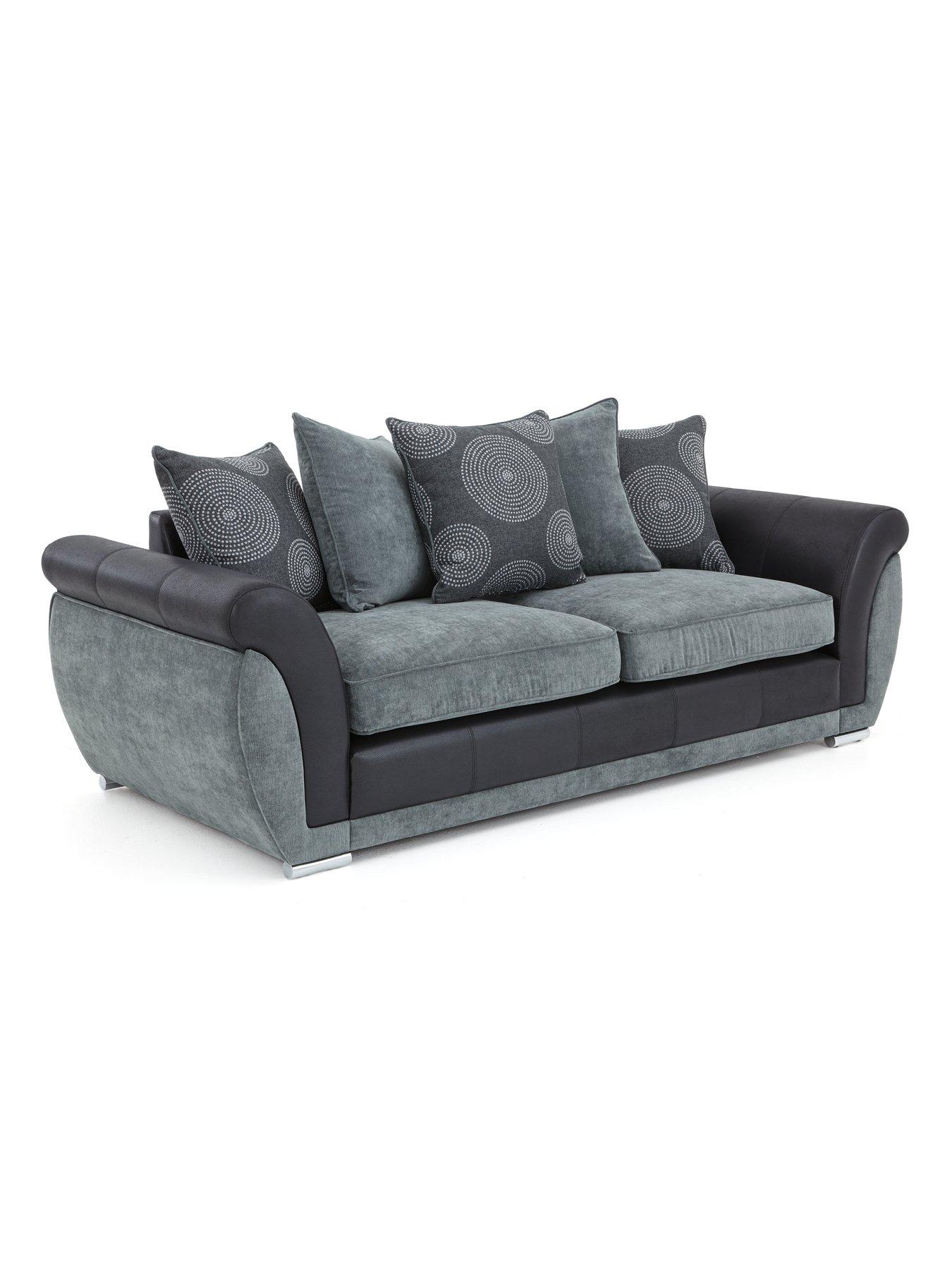 Image 3 of 5 of The Very Collection Danube Fabric/Faux Leather&nbsp;3&nbsp;Seater + 2&nbsp;Seater Sofa Set (Buy and SAVE!)&nbsp;- FSC&reg; Certified
