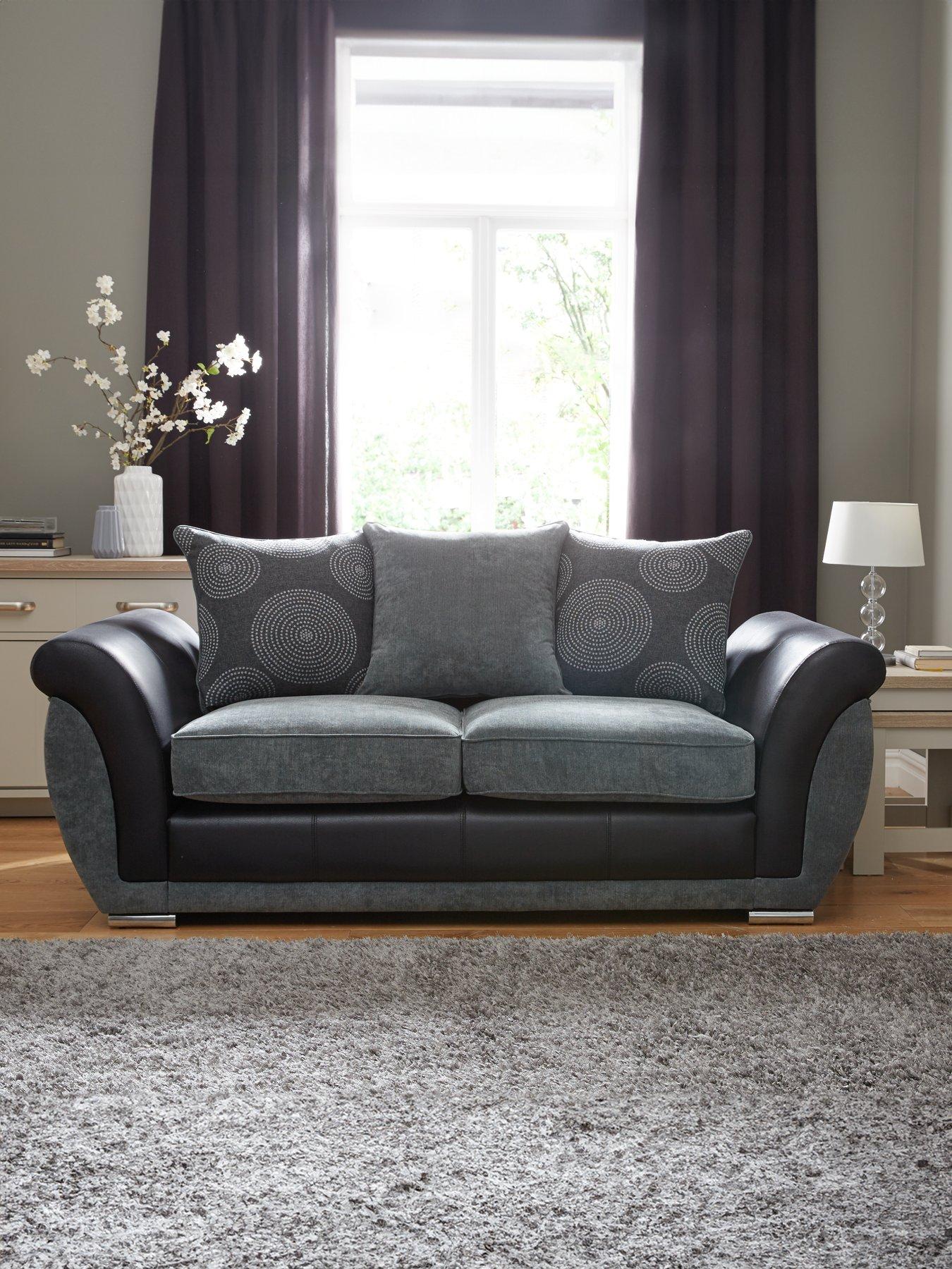 Image 1 of 4 of undefined Danube Fabric/Faux Leather 2 Seater Sofa&nbsp;- FSC&reg; Certified
