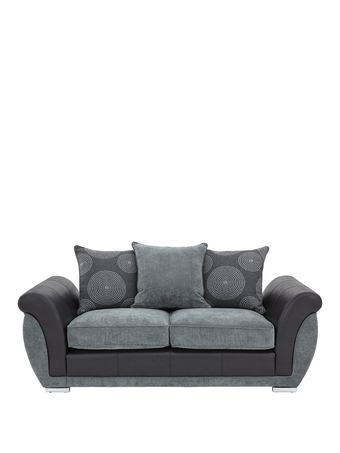 Image 2 of 4 of undefined Danube Fabric/Faux Leather 2 Seater Sofa&nbsp;- FSC&reg; Certified