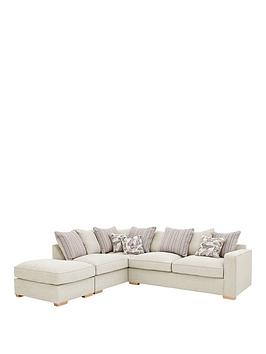sarinanbspleft-hand-fabric-corner-chaise-with-footstool sarinanbspleft-hand-fabric-corner-chaise-with-footstool
