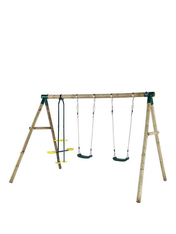 Image 1 of 6 of Plum Wooden Colobus Swing Set