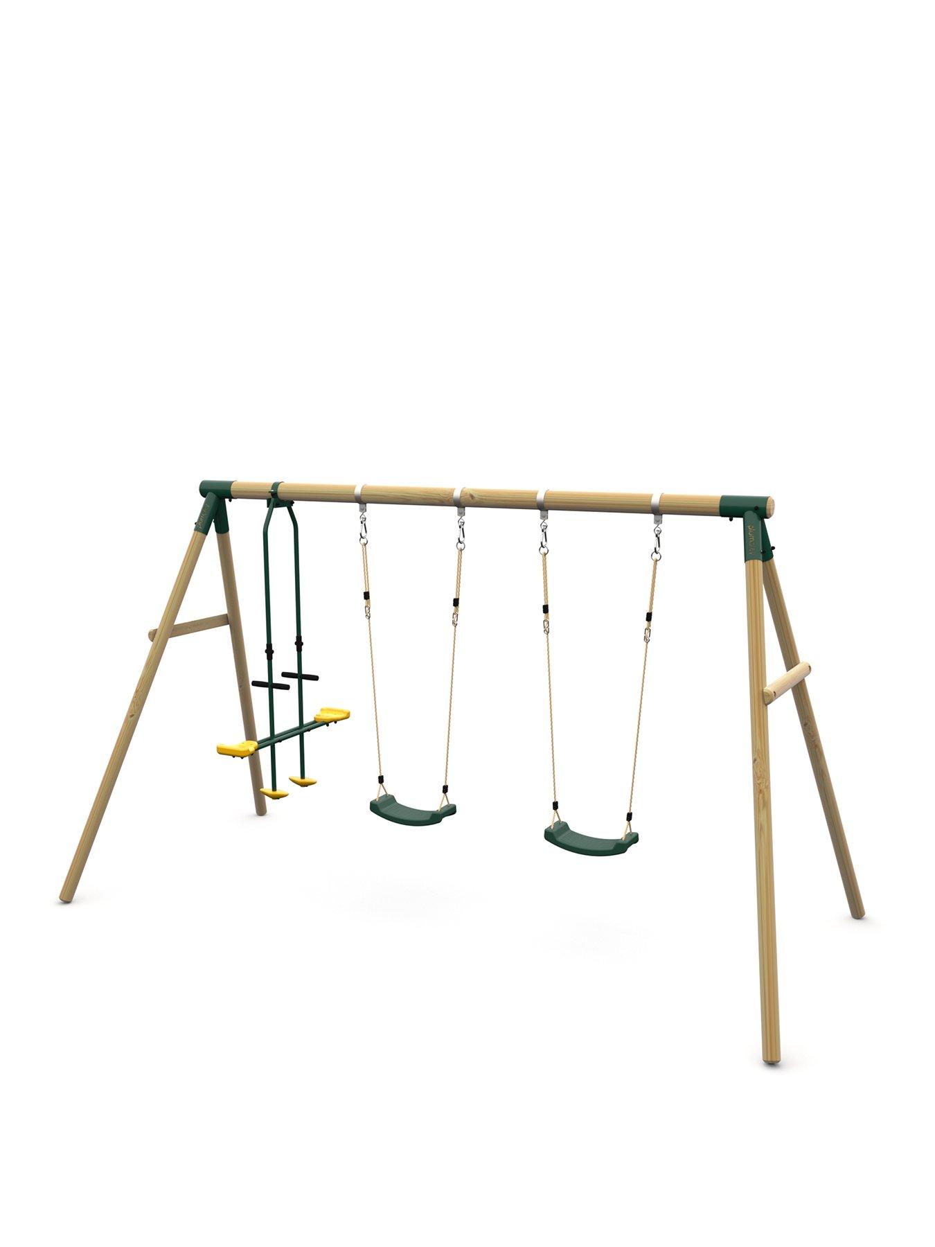 Plum Wooden Colobus Swing Set