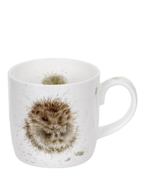 royal-worcester-wrendale-awakening-hedgehog-mug-single-mug