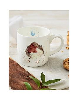 Product photograph of Royal Worcester Wrendale Garden Friend Robin Mug from very.co.uk