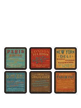Product photograph of Pimpernel Lunchtime Coasters Ndash Set Of 6 from very.co.uk