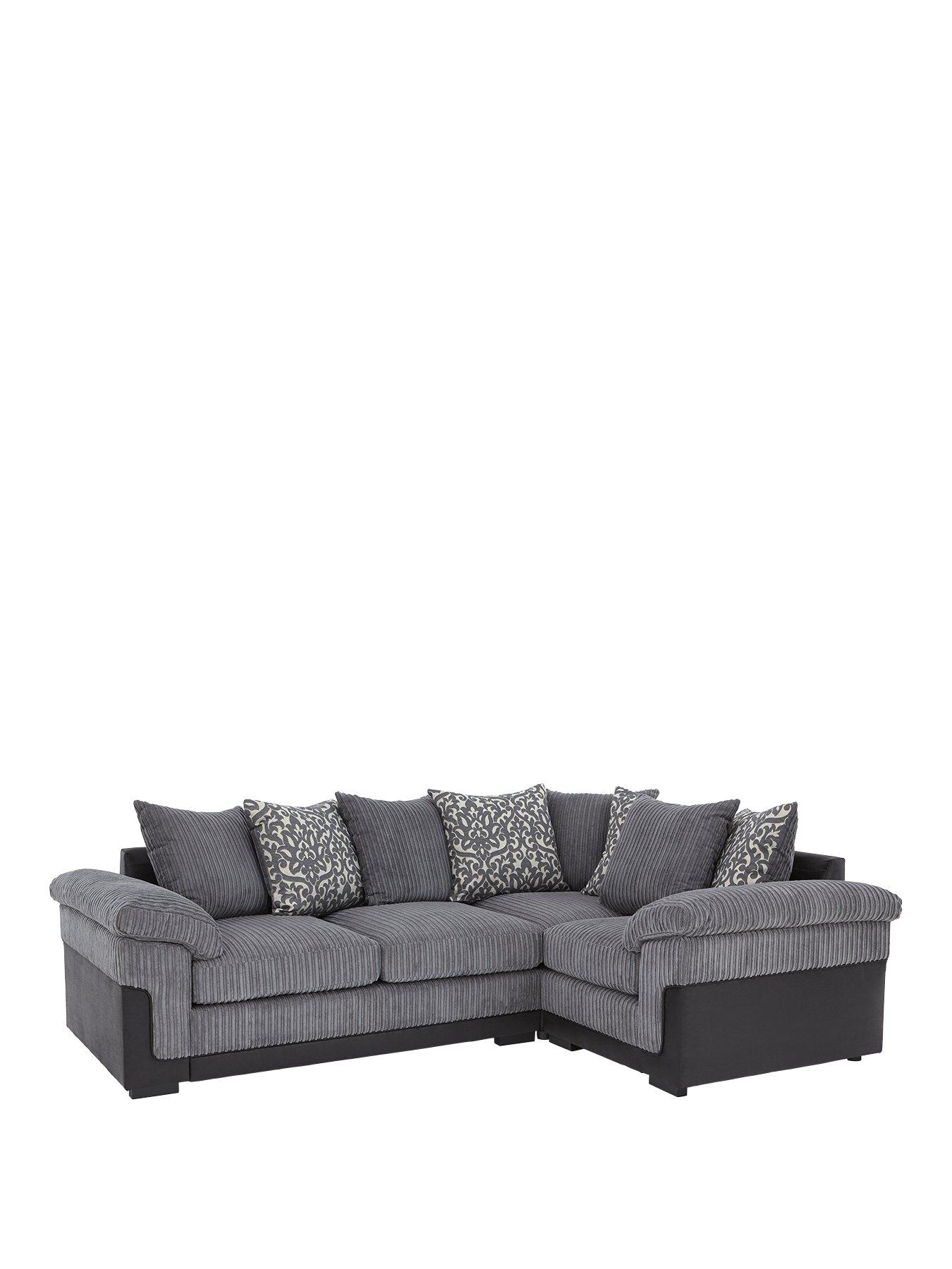 Product photograph of Very Home Phoenix Right Hand Double Arm Corner Group Sofa from very.co.uk