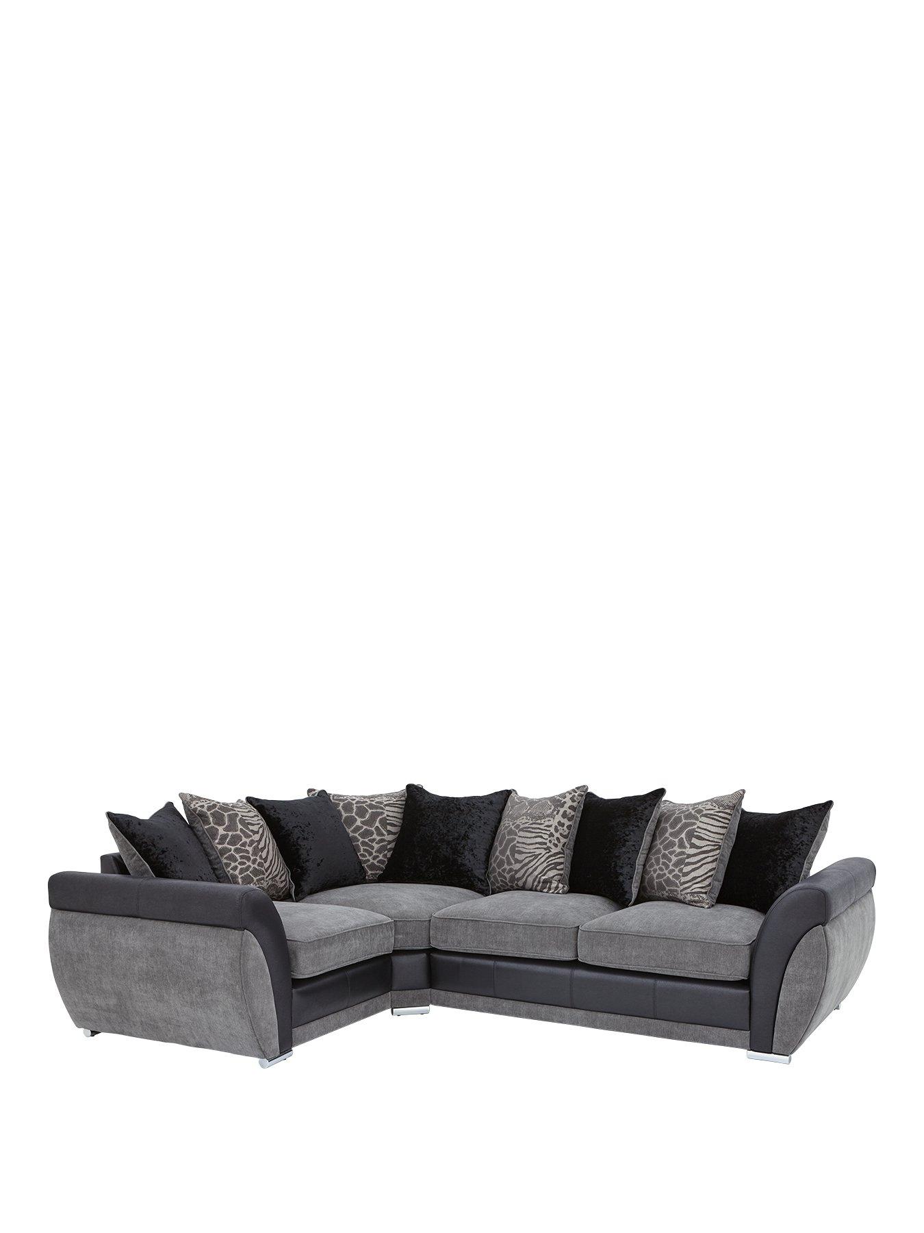 Product photograph of Very Home Hilton Left-hand Double Arm Corner Group Sofa from very.co.uk