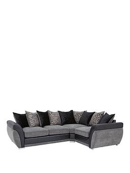 Product photograph of Very Home Hilton Right Hand Double Arm Corner Group Sofa from very.co.uk