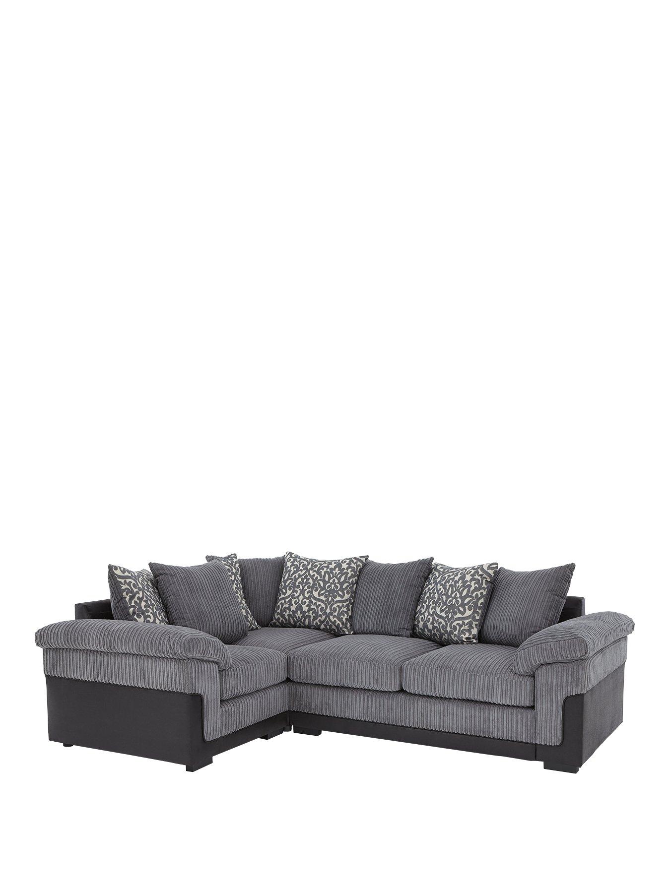 Product photograph of Very Home Phoenix Left Hand Double Arm Corner Group Sofa from very.co.uk