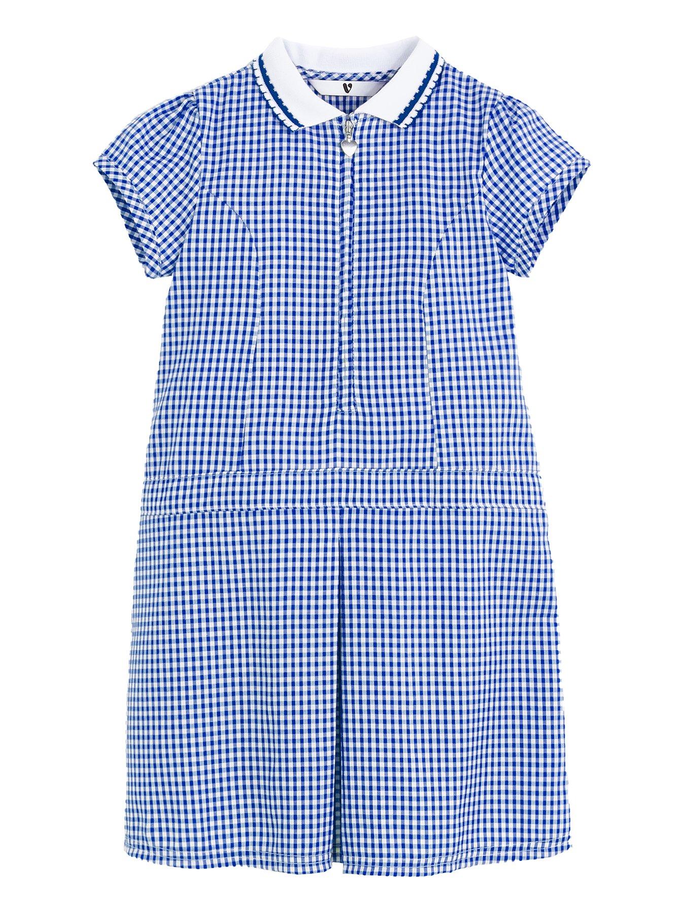 blue gingham school blouse