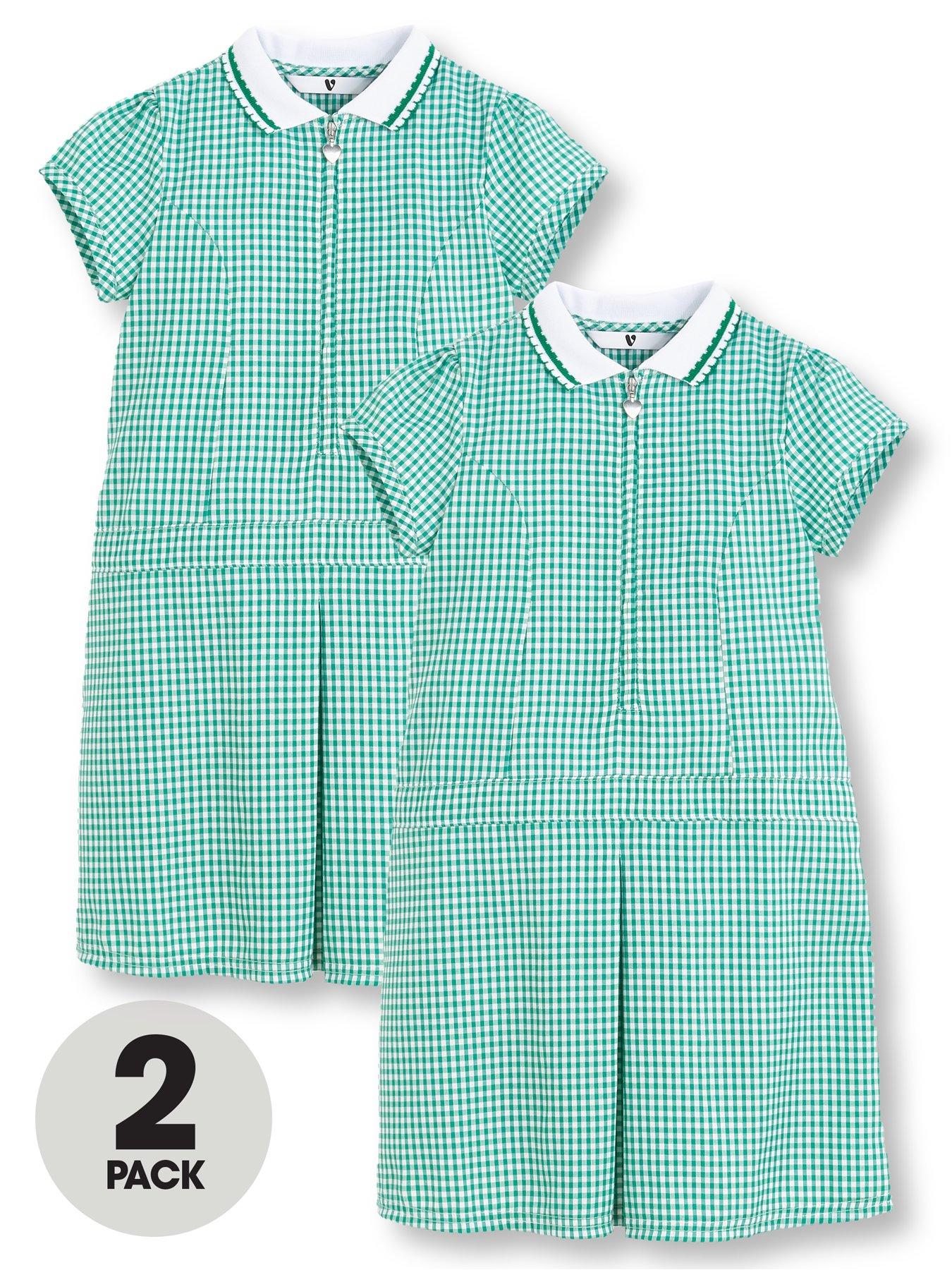 V By Very 2 Pack Girls Rib Collar Summer Gingham School Dresses review