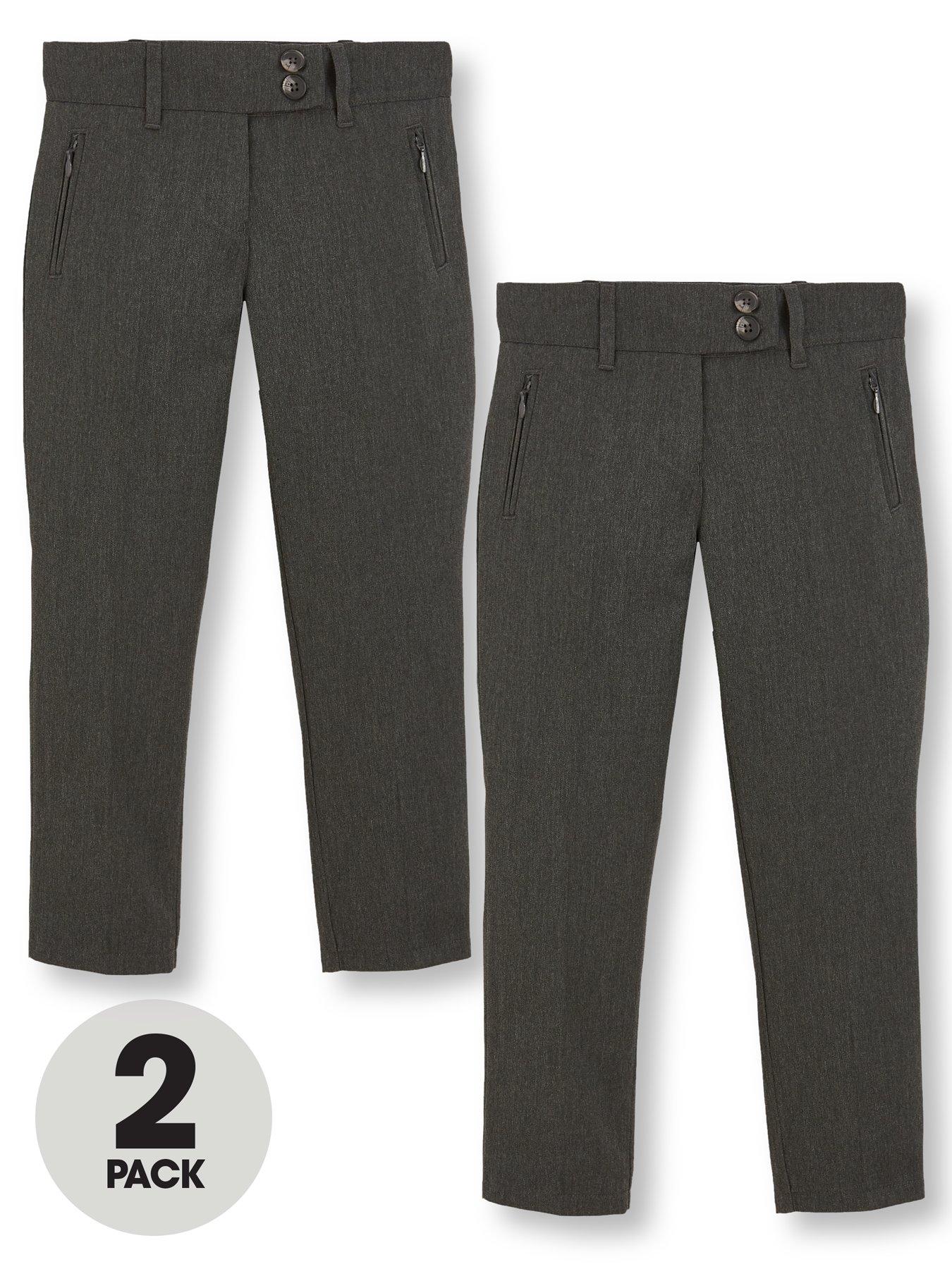 girls grey skinny trousers