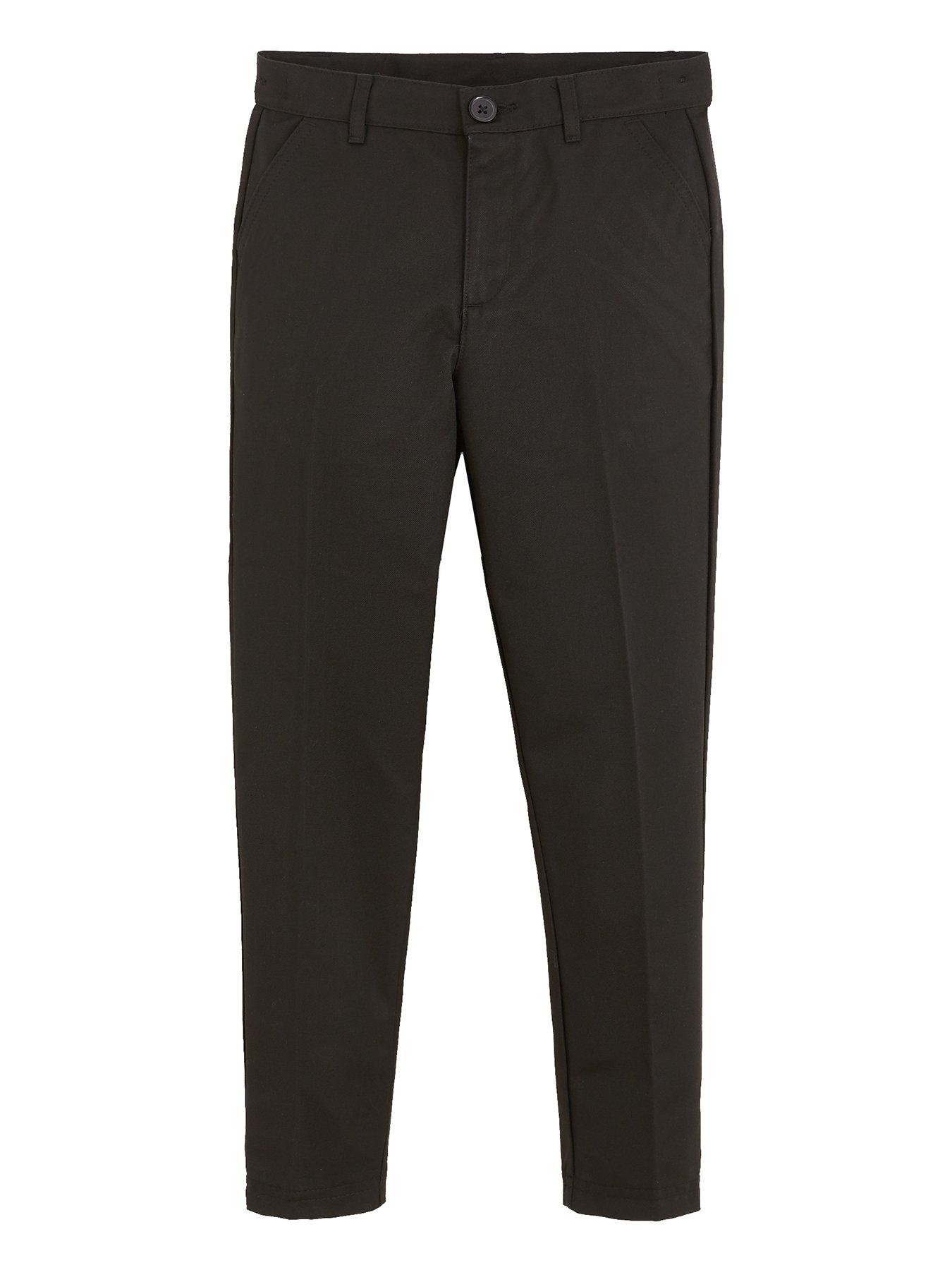 super skinny black school trousers