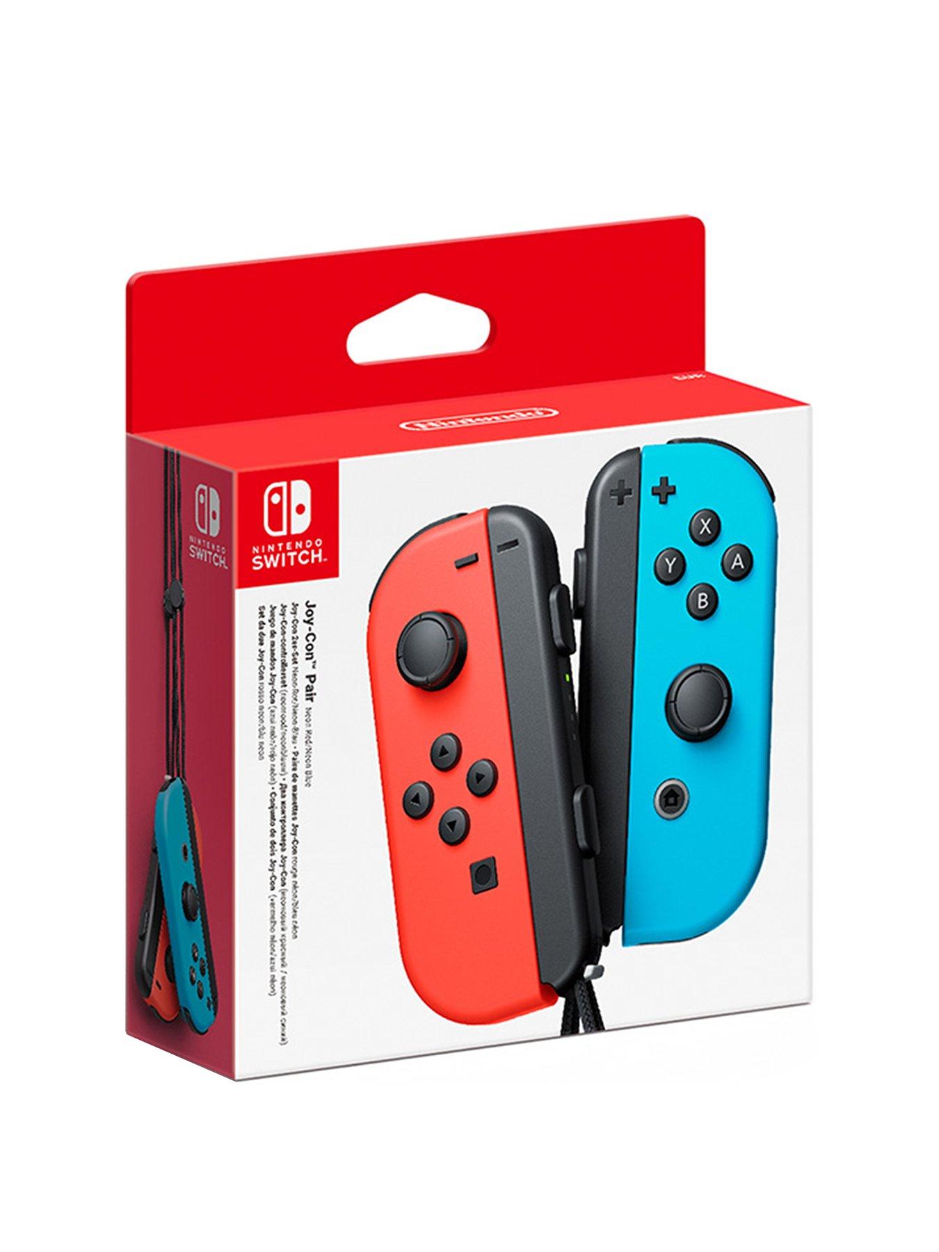 Nintendo Switch Joy-Con Controller Twin Pack, Wireless, Rechargeable - Neon  Red / Neon Blue