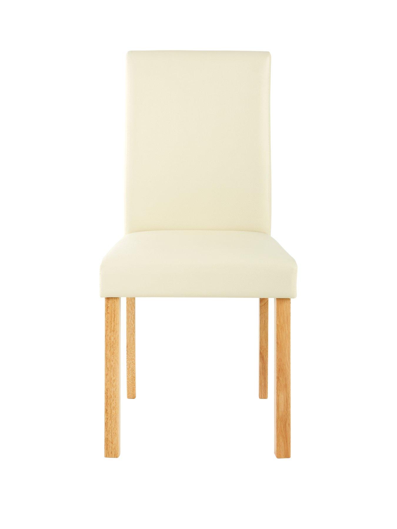 Pair Of Lucca Faux Leather Dining Chairs