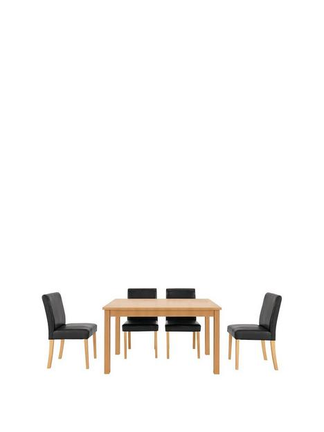 home-essentials--nbspprimo-120-cm-dining-table-4-faux-leather-chairs
