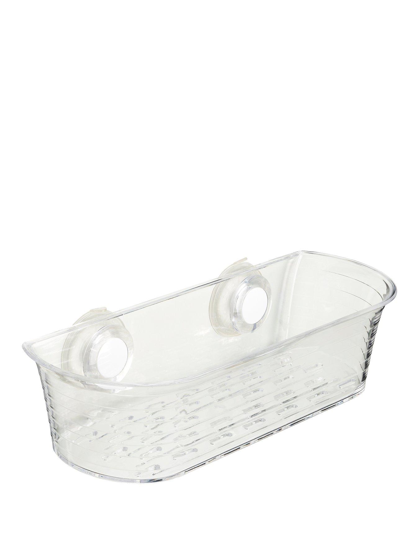 Product photograph of Croydex Press Lsquo N Rsquo Lock Long Storage Basket from very.co.uk