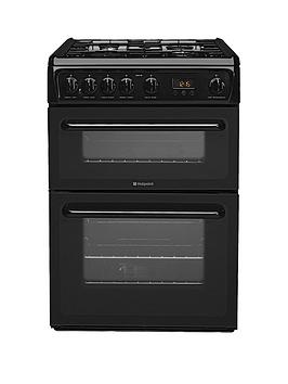 Hotpoint Newstyle Hag60K 60Cm Double Oven Gas Cooker With Fsd - Black Review thumbnail