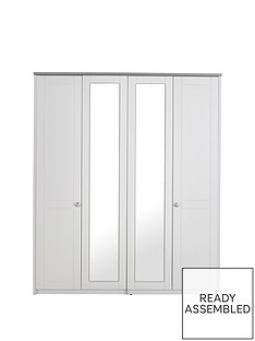 Alderley 4 Door Mirrored Wardrobe