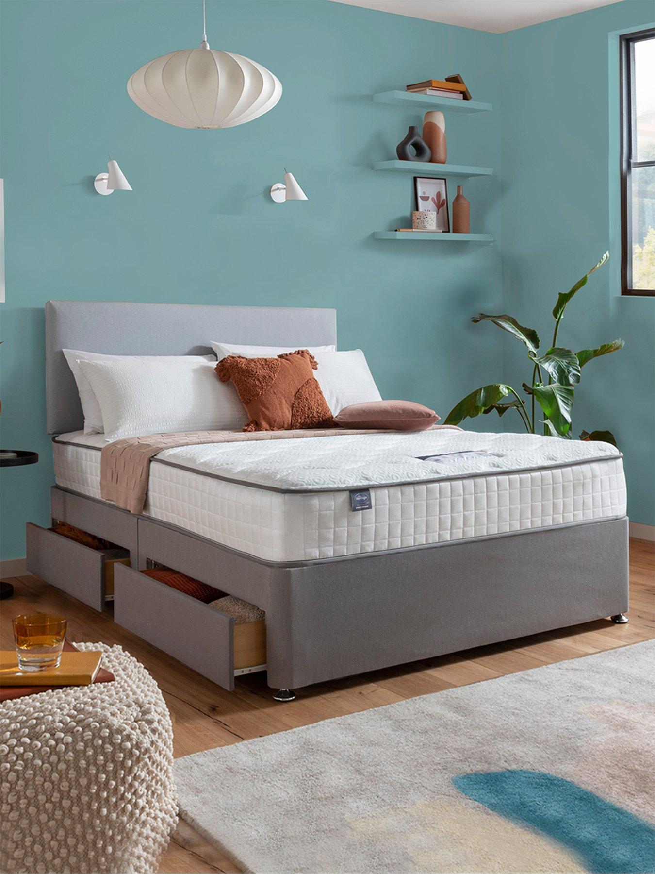 Image 1 of 8 of Silentnight 800 Pocket Memory Divan Bed with Storage Options - Medium