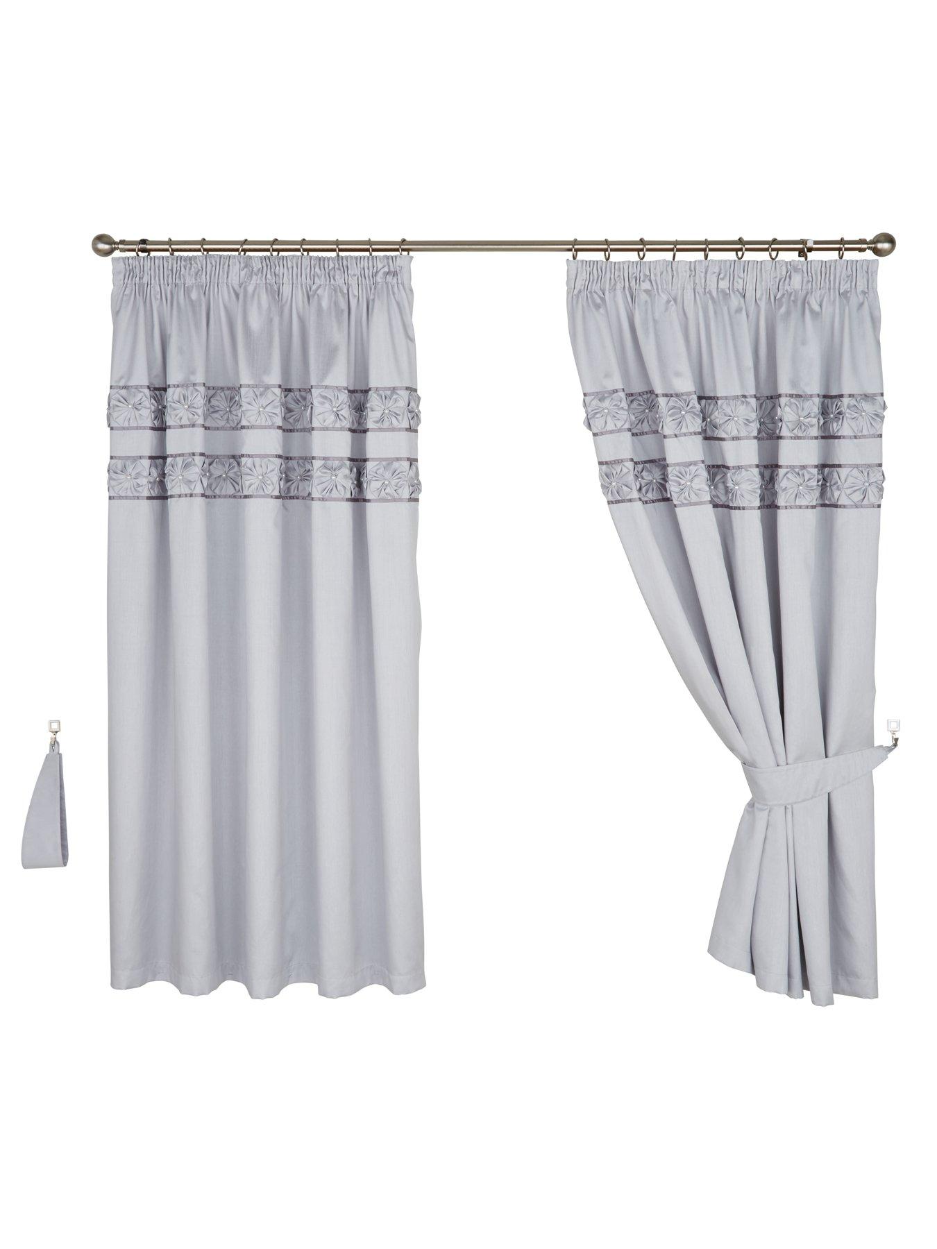 Franchesca Faux Silk Lined Pencil Pleat Curtains Very Co Uk